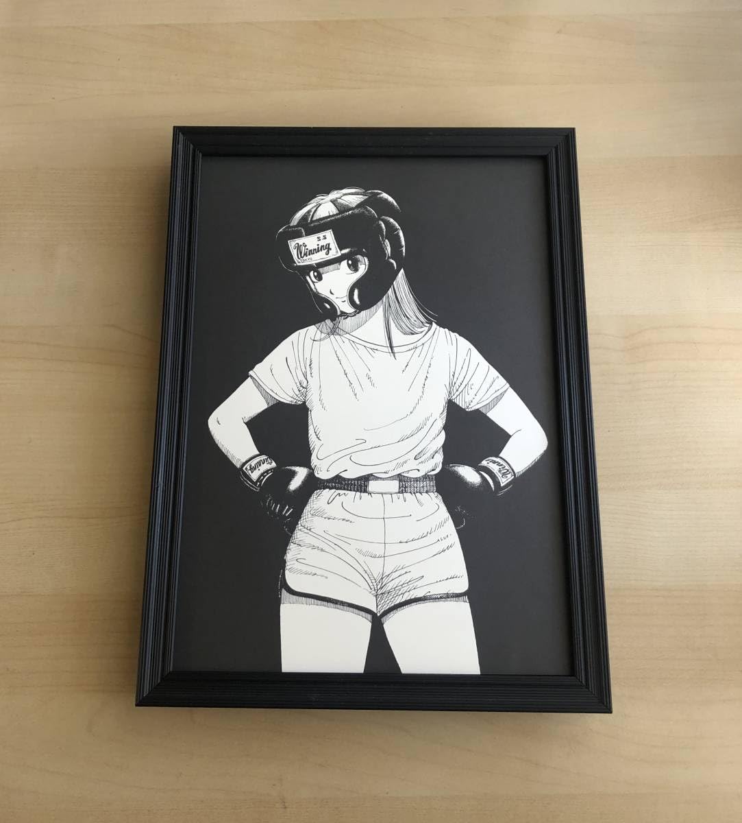 Amazon.co.jp: kj 額装品 江口寿史 ストップひばりくん ボクシング